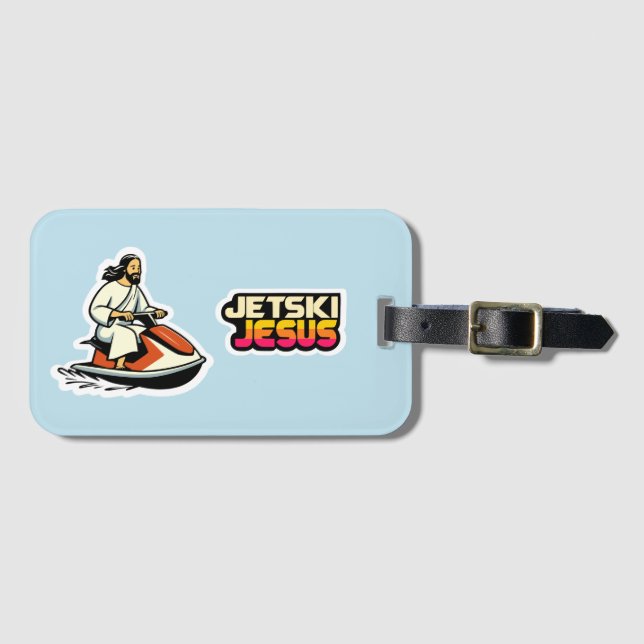 Jet-Ski Jesus Luggage Tag (Front Horizontal)