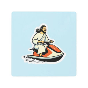 Jet-Ski Jesus Metal Print