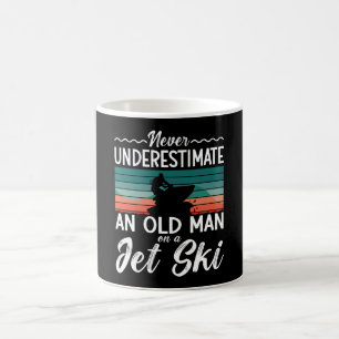 Jet Ski Never Underestimate An Old Man Jet Skiing Coffee Mug