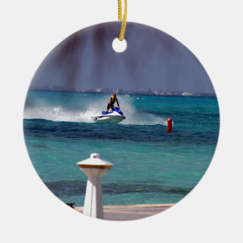 Jet Ski Paradise Ceramic Ornament