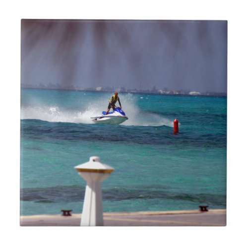 Jet Ski Paradise Ceramic Tile