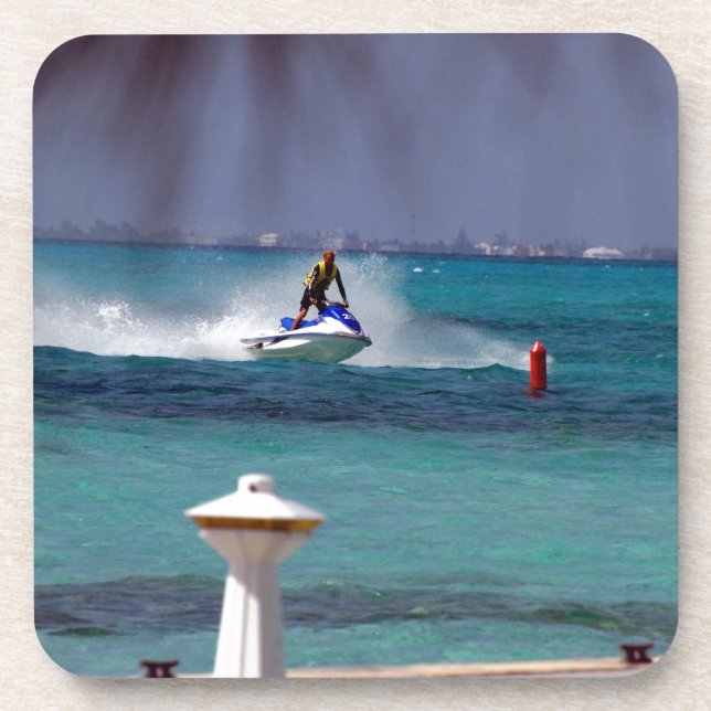 Jet Ski Paradise Drink Coaster (Front)