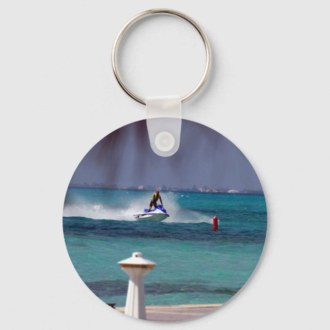 Jet Ski Paradise Keychain (Front)