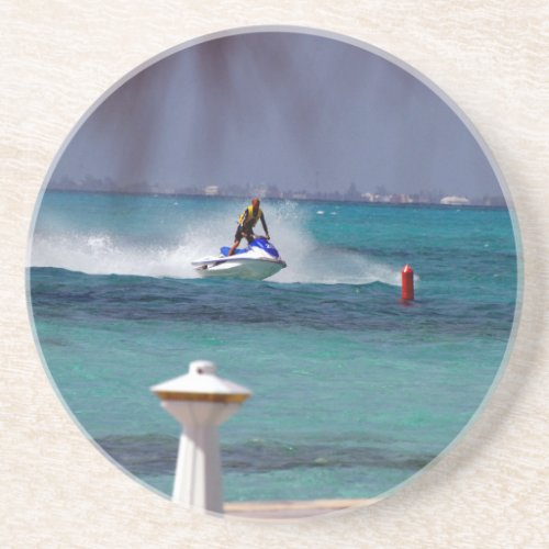 Jet Ski Paradise Sandstone Coaster