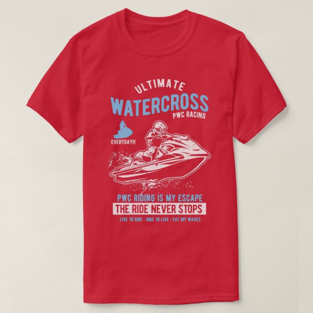 Jet Ski Race Watercross PWC T-Shirt (Design Front)