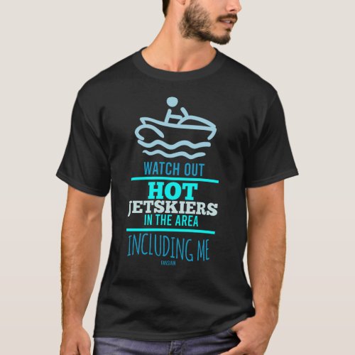 Jet ski vacation beach sea T_Shirt