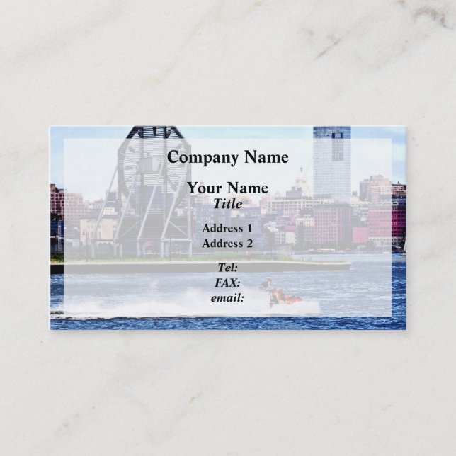 Jet Skiing by Colgate Clock Business Card (Front)