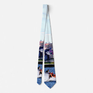 Jet Skiing by Colgate Clock Neck Tie