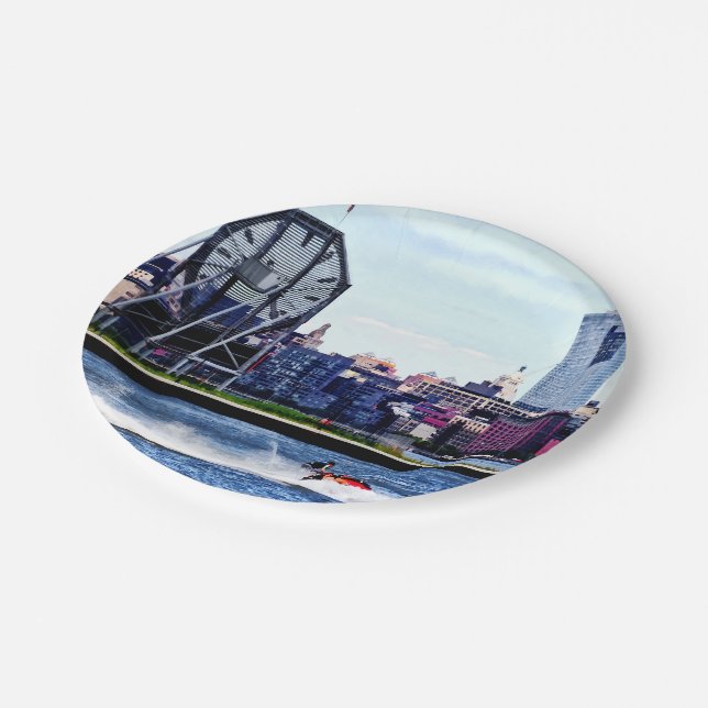 Jet Skiing by Colgate Clock Paper Plates (Angled)