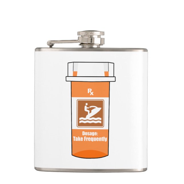 Jet Skiing Is My Drug Flask (Front)