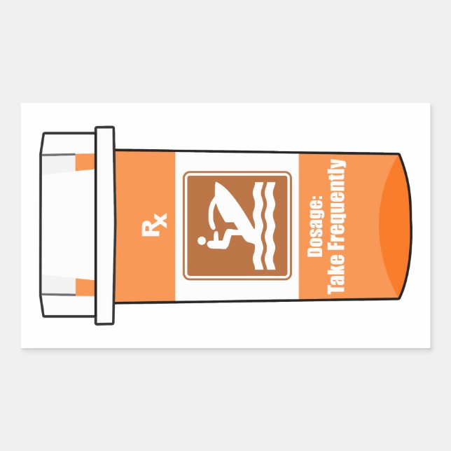 Jet Skiing Is My Drug Rectangular Sticker (Front)