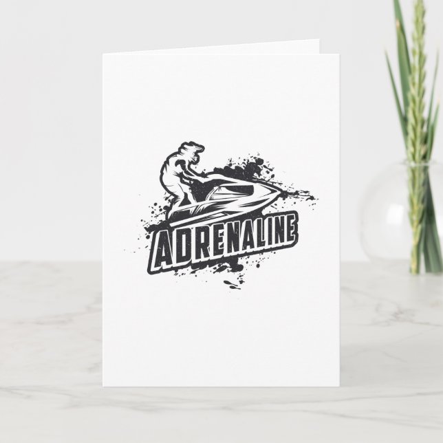 Jet Skiing Jet Ski Adrenaline Water Sports Jetski Card (Front)