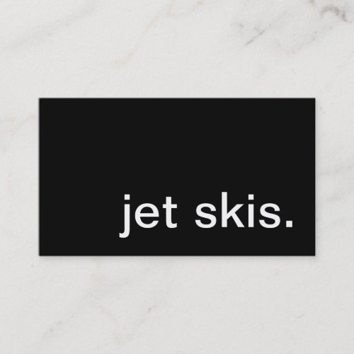 jet skis business card