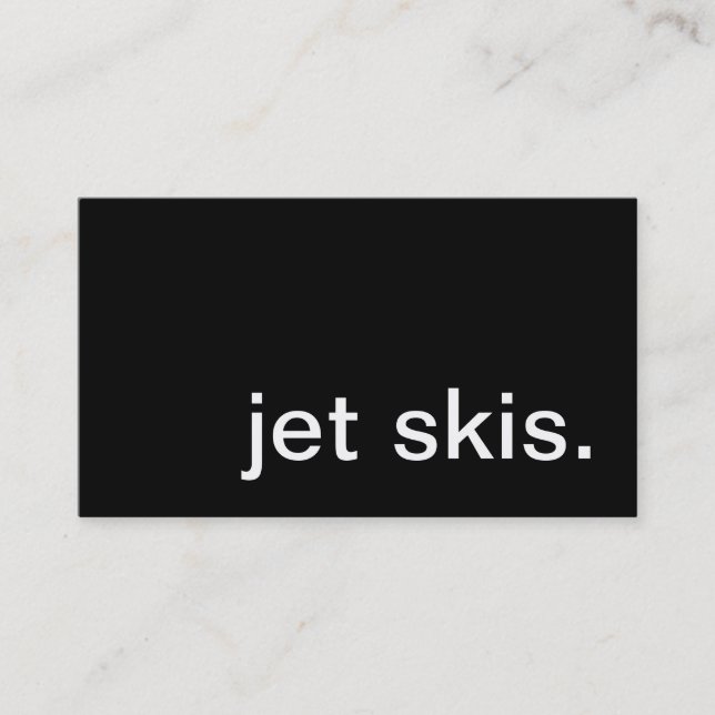jet skis. business card (Front)