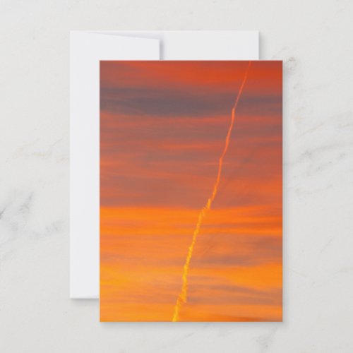 Jet Stream Evening Clouds Thank You Note Cards
