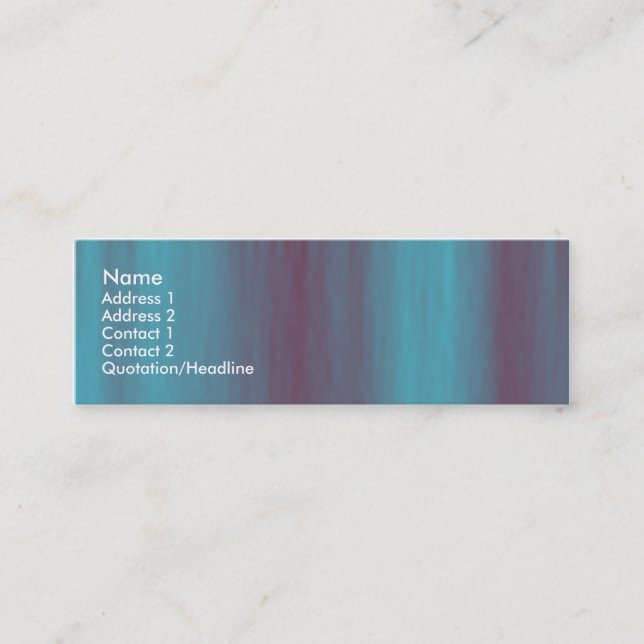 Jet Stream Mini Business Card (Front)