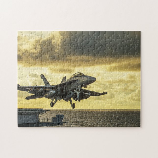 Jet Taking Off Military Jigsaw Puzzle (Horizontal)