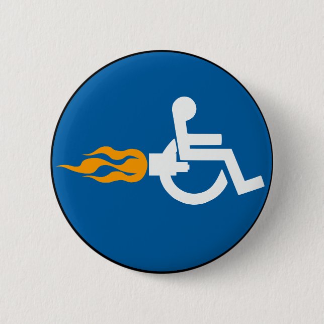 Jet Wheelchair Pinback Button (Front)