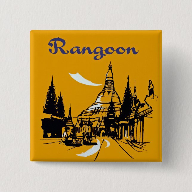 Jet Your Way to Rangoon Pinback Button (Front)