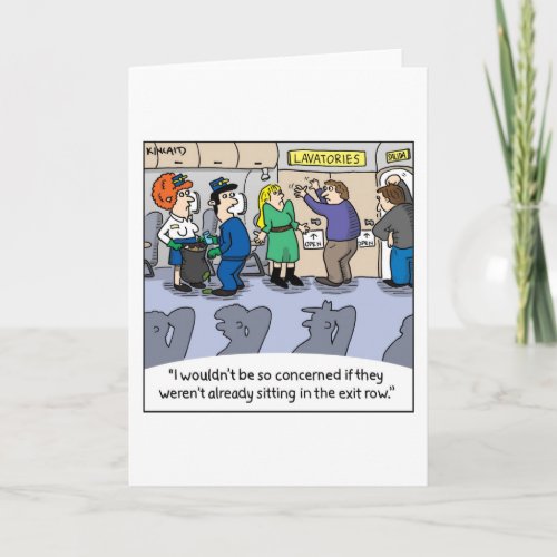 Jetlagged Comic Greeting CardLavatories Card