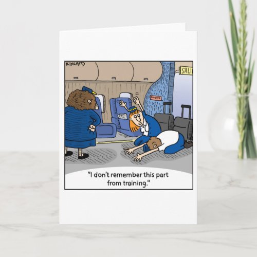 Jetlagged Comic Greeting CardTraining Card