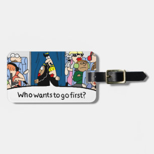 Jetlagged Comic You Go First Luggage Tag