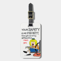Jetlagged Comic | Your Safety Luggage Tag
