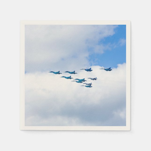 Jets Flying in Formation Paper Napkins (Front)