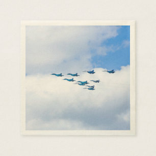 Jets Flying in Formation Paper Napkins