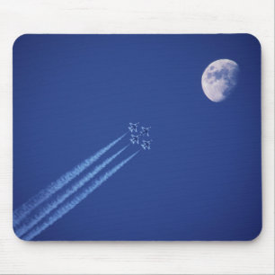 Jets Next to Moon   British Columbia Mouse Pad
