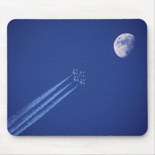 Jets Next to Moon  British Columbia Mouse Pad