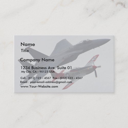 Jets Planes Pilots Cockpits Propellers Business Card Templates