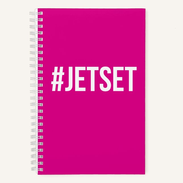 "#JETSET" Pink Travel Journal (Front)