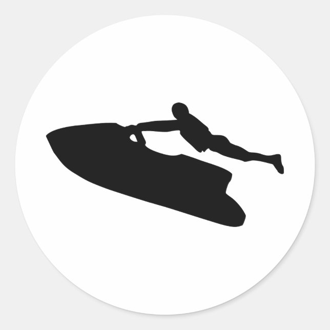 Jetski Classic Round Sticker (Front)