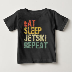 Jetski Eat Sleep Repeat Retro Style Funny Baby T-Shirt