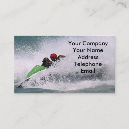 Jetskiing in the Ocean Business Card