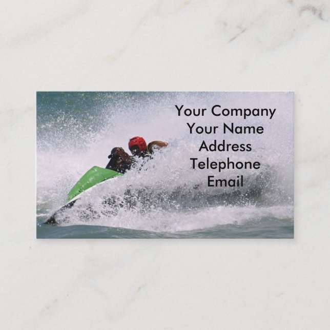 Jetskiing in the Ocean Business Card (Front)
