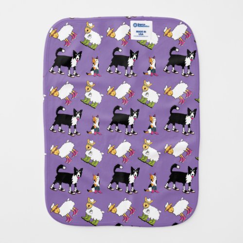 Jett and friends baby burp cloth