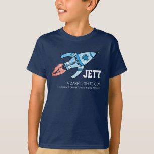 Jett name meaning blue rocket graphic gem T-Shirt