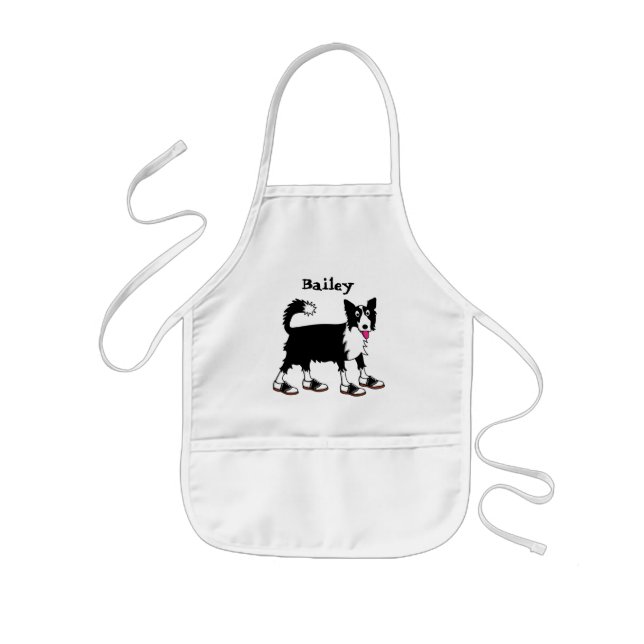 Jett the border collie apron (Front)