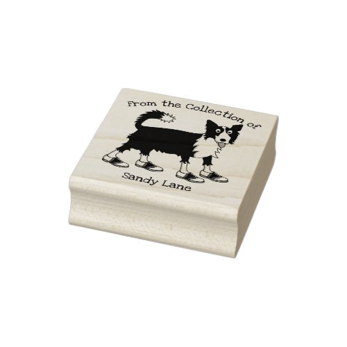 Jett the Border Collie Rubber Stamp