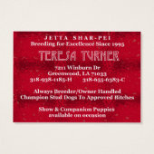 Jetta Shar-pei Profile Cards (Back)