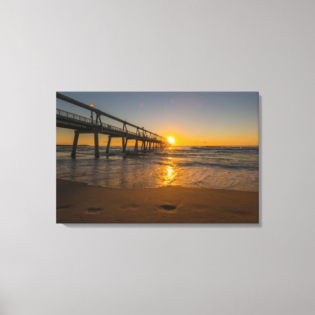 Jetty at Sunrise - Wrapped Canvas Print (Front)