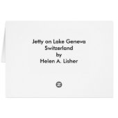 Jetty on Lake Geneva Cards (Back Horizontal)