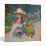 Jeune fille dans le jardin de Giverny, 1888 3 Ring Binder