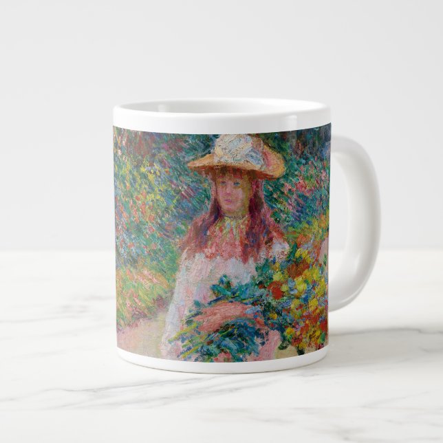 Jeune fille dans le jardin de Giverny, 1888 Giant Coffee Mug (Front Right)