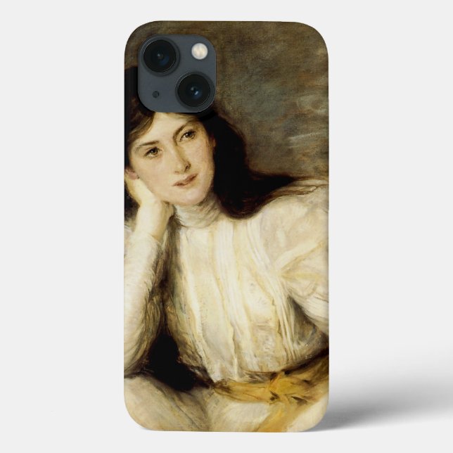 Jeune Fille Reveuse, Portrait de Berthi Capel Case-Mate iPhone Case (Back)