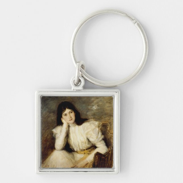 Jeune Fille Reveuse, Portrait de Berthi Capel Keychain (Front)