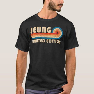 JEUNG Surname Retro Vintage 80s 90s Birthday Reuni T-Shirt