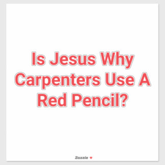 Jeuss Wrote With Red Pencil? Hankamer Artjunkhaus Sticker